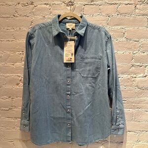 Sezane Max Light Denim Shirt
